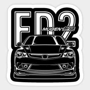 FD2 Mugen ( White Print) Sticker